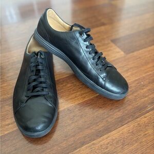 Cole Haan GrandPro Black Leather Sneakers Minimalist Design - Size 9